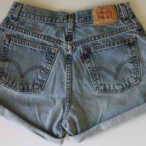 Levi's High Rise Denim Cutoff Shorts Size 28